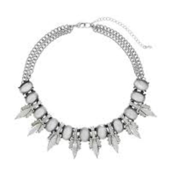 WH/BM Cat-Eye Crystal Spike Short Necklace - Picture 2 of 14